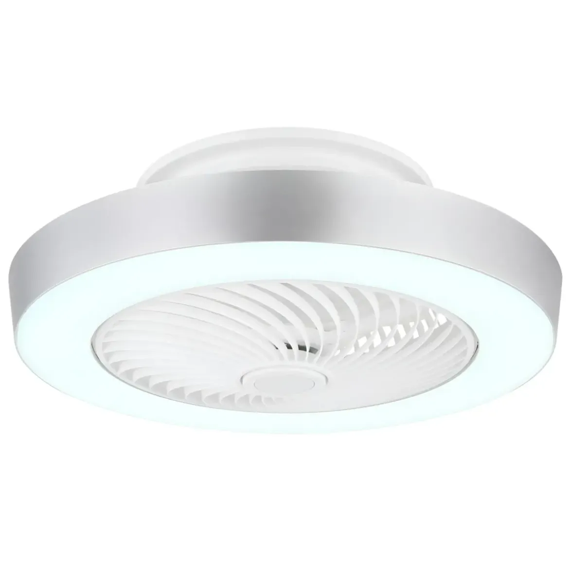 Ventilatore Soffitto con Luce LED Dimmerabile Bianco Grigio Telecomando