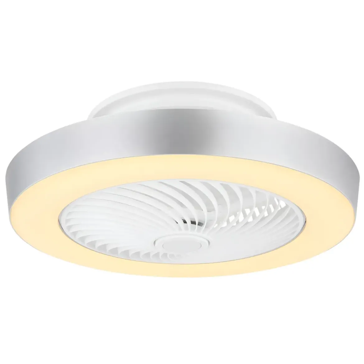 Ventilatore Soffitto con Luce LED Dimmerabile Bianco Grigio Telecomando