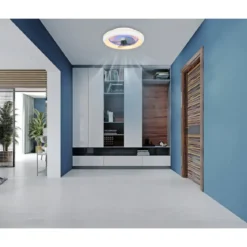 Ventilatore Soffitto con Luce Notturna CCT Telecomando Dimmer Bianco