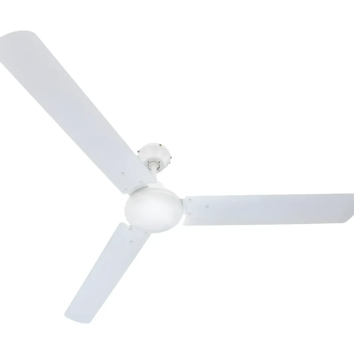 Ventilatore Soffitto con Luce 142 cm 3 Pale Metallo Bianco 3 Velocità