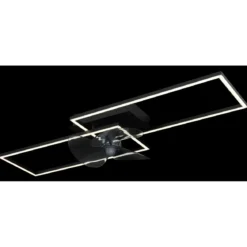 Ventilatore Soffitto con Luce LED Dimmerabile Metallo Nero Telecomando