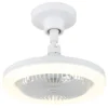 Ventilatore Soffitto con Luce LED Dimmerabile Bianco Tondo Telecomando