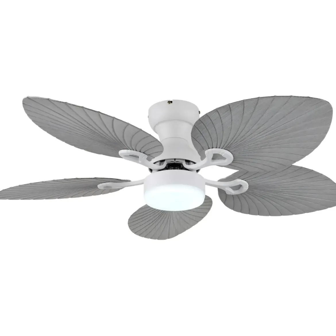 Ventilatore Soffitto con Luce Regolabile Bianco Grigio 22W Telecomando