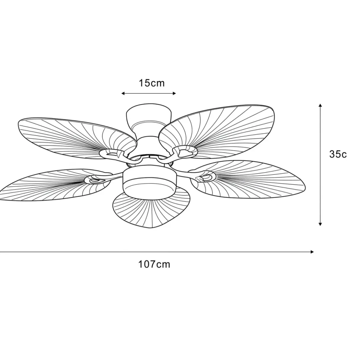 Ventilatore Soffitto con Luce Regolabile Bianco Grigio 22W Telecomando