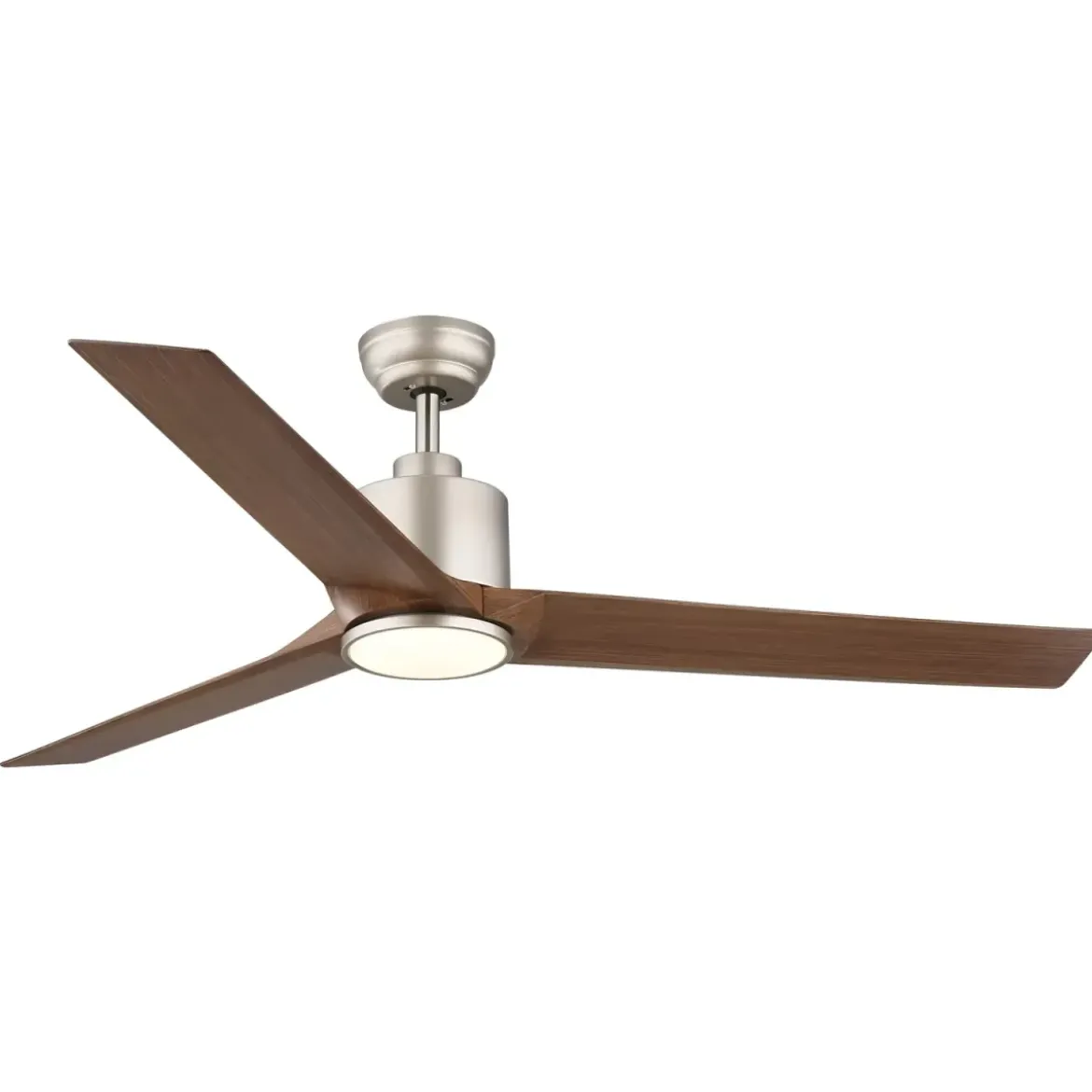 Ventilatore Soffitto con Luce Dimmerabile Grigio 3 Pale Effetto Legno