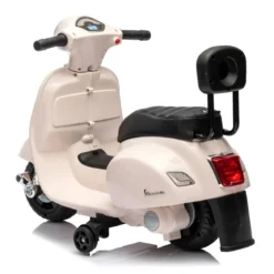 Vespa Elettrica per Bambini Mini GTS 7,2V Bianco Poggiatesta e Clacson