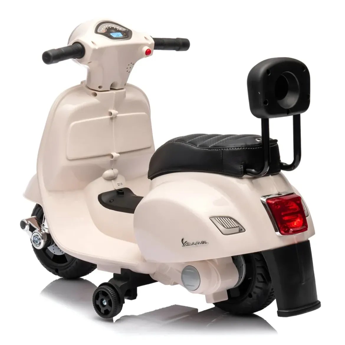 Vespa Elettrica per Bambini Mini GTS 7,2V Bianco Poggiatesta e Clacson