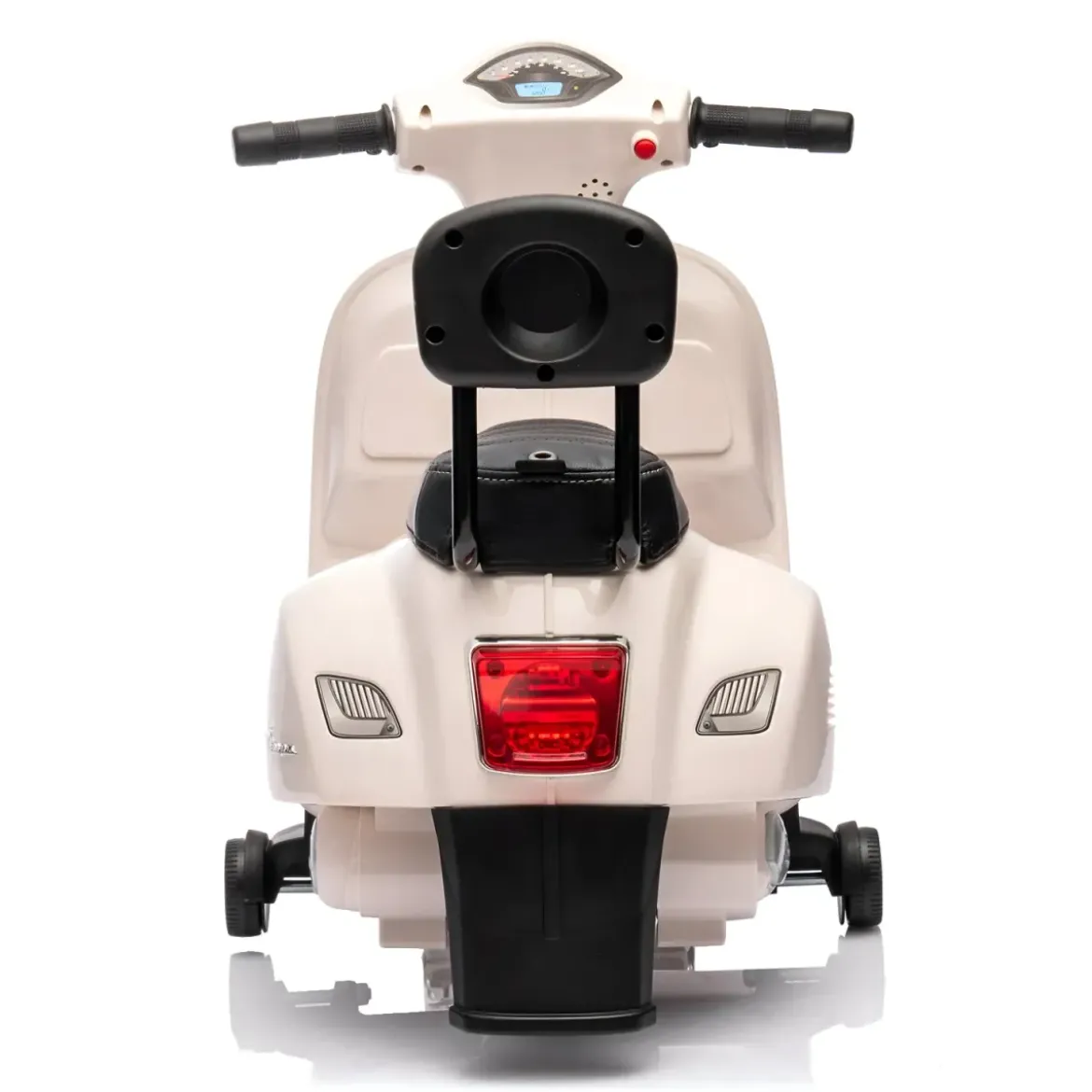 Vespa Elettrica per Bambini Mini GTS 7,2V Bianco Poggiatesta e Clacson