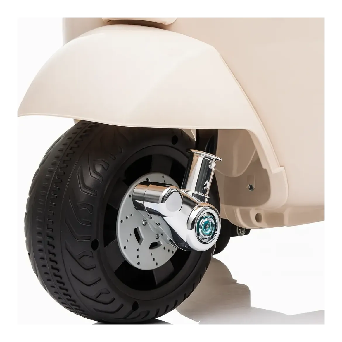 Vespa Elettrica per Bambini Mini GTS 7,2V Bianco Poggiatesta e Clacson
