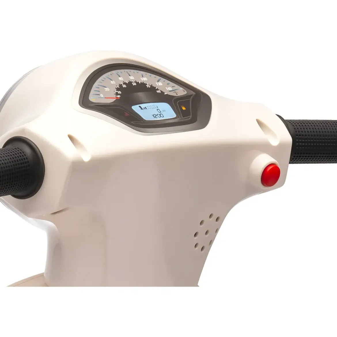 Vespa Elettrica per Bambini Mini GTS 7,2V Bianco Poggiatesta e Clacson