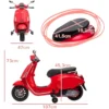 Vespa Sprint Elettrica per Bambini 12V Rossa Luci LED Moto Scooter