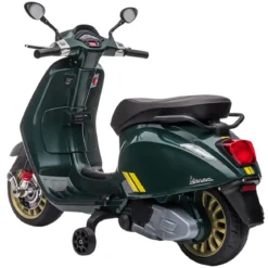 Vespa Sprint Elettrica per Bambini 12V Verde Luci LED Moto Scooter