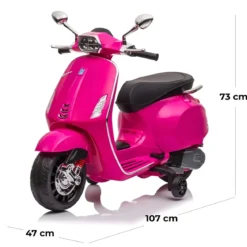 Vespa Sprint Elettrica per Bambini 12V Rosa Luci LED Moto Scooter