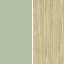 Vetrina Mobile 3 Ante Verde Salvia Rovere Moderna 5 Ripiani Soggiorno