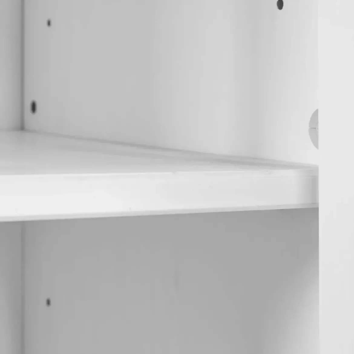 Vetrina Soggiorno Credenza Bianco 3 Cassetti 2 Ante in Legno MDF
