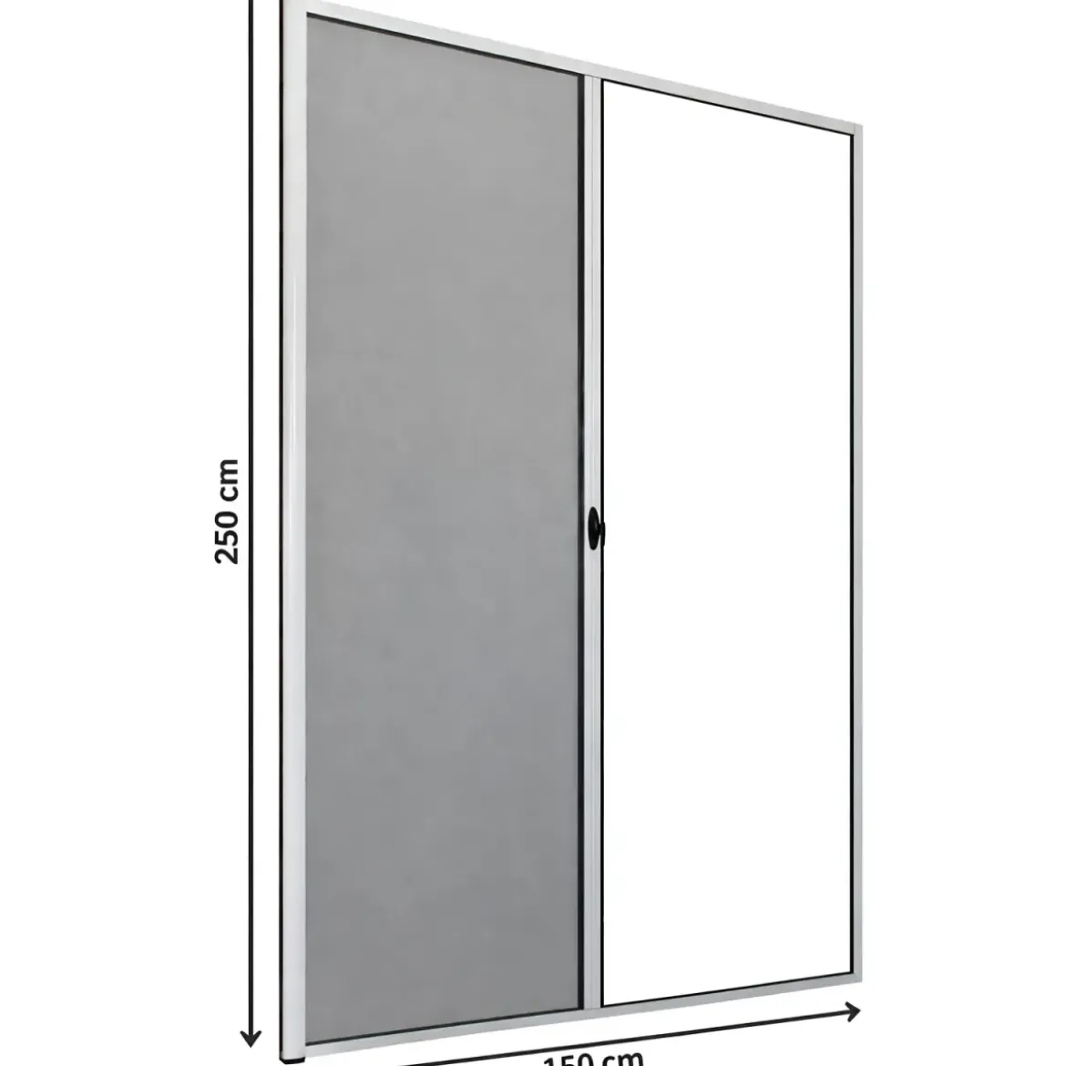 Zanzariera a Rullo Laterale per Porta Bianco 150x250 Riducibile
