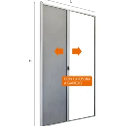 Zanzariera a Rullo Laterale per Porta Bianco 150x250 Riducibile