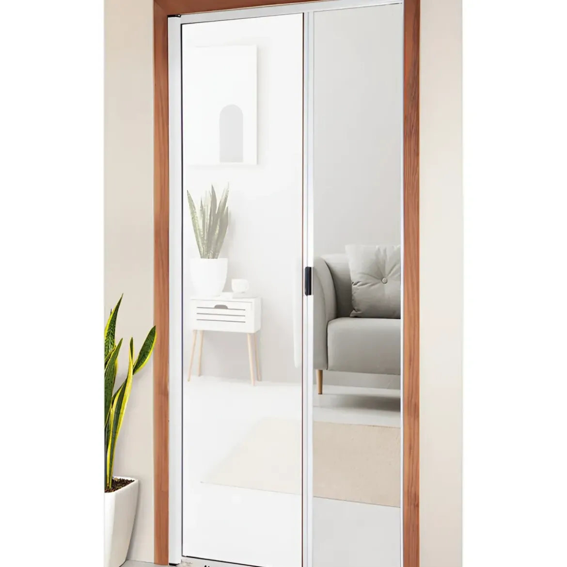 Zanzariera a Rullo Laterale per Porta Bianco 150x250 Riducibile