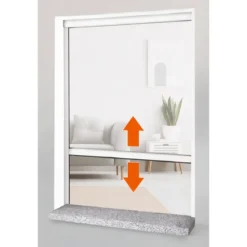 Zanzariera a Rullo Verticale 160x160 Riducibile in Alluminio Bianco