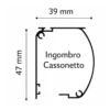 Zanzariera a Rullo Verticale 140x160 Riducibile in Alluminio Avorio