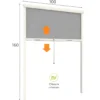 Zanzariera a Rullo Verticale 100x160 Riducibile in Alluminio Avorio