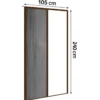 Zanzariera Plissettata Laterale Marrone Guida Bassa Porta 105x240