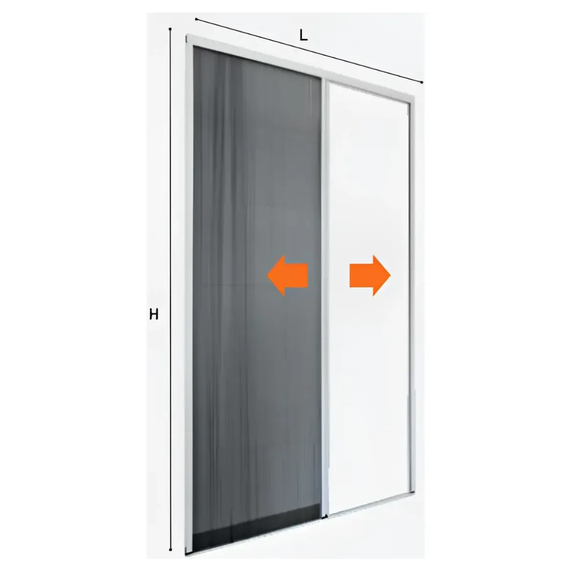 Zanzariera Plissettata Laterale Marrone Guida Bassa Porta 120X240