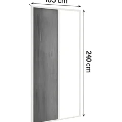 Zanzariera Plissettata Laterale Bianco Guida Bassa Porta 105x240